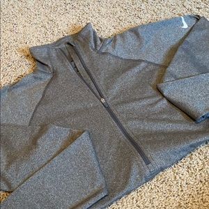 Gray Nike Pro Dri-Fit Half Zip